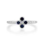 Gemondo Bague Saphir, Argent Sterling 0,24 CT Saphir Bague Grappe