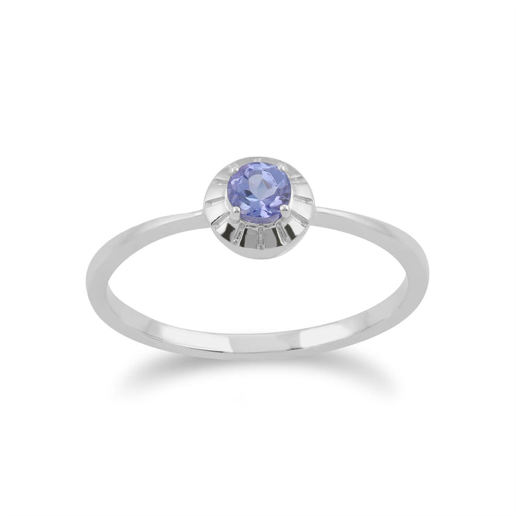 Gemondo Tanzanite Bague, 925 Sterling Silver 0.17ct Tanzanite Bague