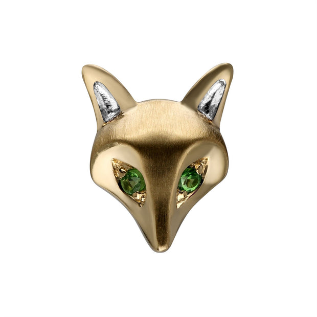 Broche Gardenia Renard avec Tsavorite En Or Jaune 9ct