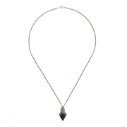 Collier et Boucles d'Oreilles Clou Feuille Style Art Déco Argent 925 Onyx Noire et Marcassite