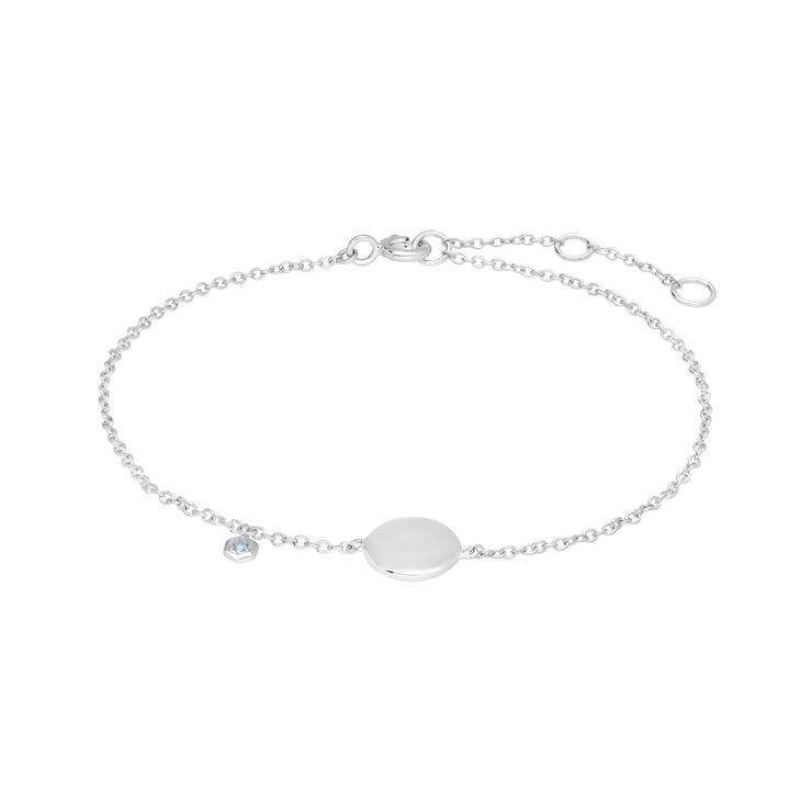 Barcelet à Graver Argent 925 Topaze