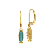 Boucles d'Oreilles Créoles ECFEW™ Talisman Turquoise