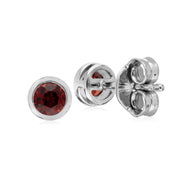 Grenade Boucles D'Oreilles, Argent Sterling Simple Grenade Chaton Round Stud Earrings