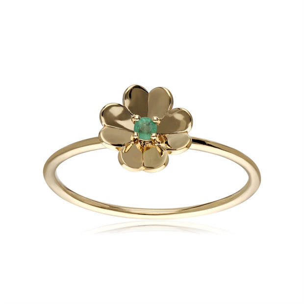 Bague Gardenia Trèfle avec Emeraude