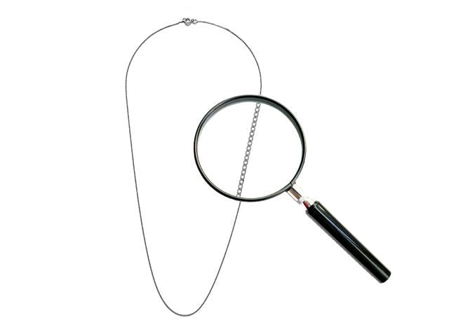 Blanc 9 CT or 46cm (45cm) Maille Gourmette Lumière