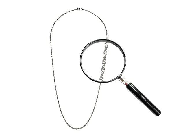 Argent 18 " Chaîne Prince de Galles