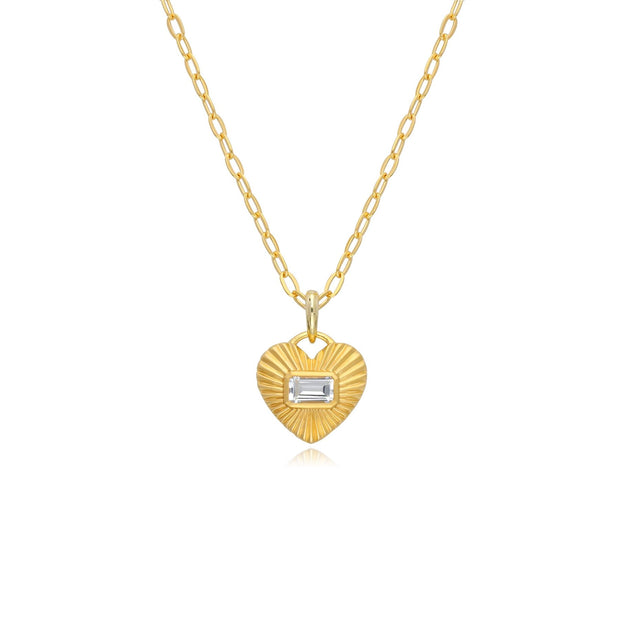 Collier Queen of Hearts avec Topaze Blanche