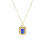 Collier Porte-Photo Bona Fide Lapis Lazuli Octogone