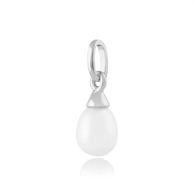 Pendentif et Boucles d'Oreilles Pendantes Classique Or Blanc 375 Perles de Culture Rondes