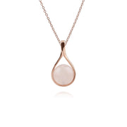 Pendentif Kosmos Argent 925 Plaqué Or Rose Quartz Rose Boule