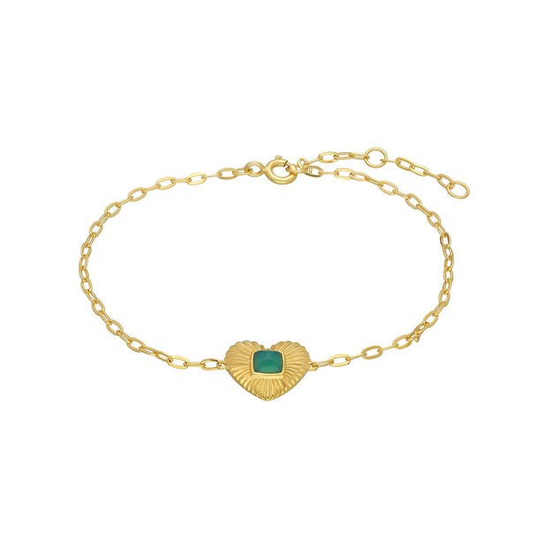 Bracelet Queen of Hearts avec Calcédoine