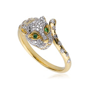 Gemondo Bague Guépard ECFEW™ 'The Unifier' Or Jaune 375 Tsavorite et Diamant