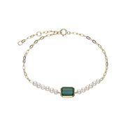 Gemondo Bracelet Chaîne ECFEW™ 'The Unifier' Malachite et Perle