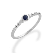 Bague et Boucles d'Oreilles Créoles Essentiel Argent 925 Saphir