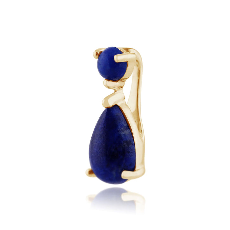 Pendentif Classique Or Jaune 375 Lapis Lazuli Poire