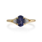 Gemondo Iolite Bague, 9ct Or Jaune 0.63ct Iolite & Bague Diamant