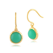 Chrysoprase 'Irida' Pastel Earrings in 9ct Or Jaune Plaqué Argent Sterling