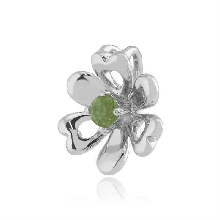 Pendentif Floral Argent 925 Péridot