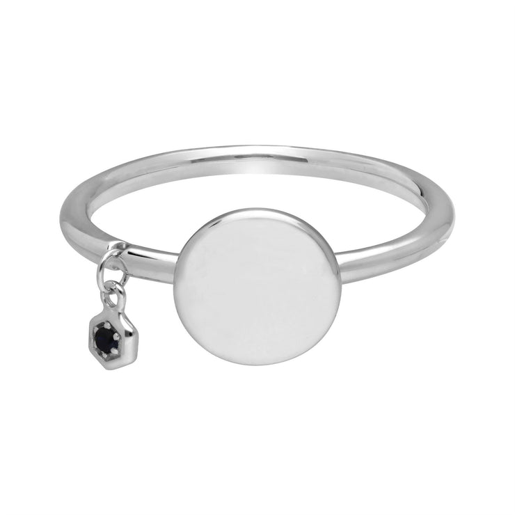 Bague à Graver Argent 925 Saphir