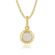 Pendentif et Boucles d'Oreilles Clou Boho Or Jaune 375 Opale serti Clos