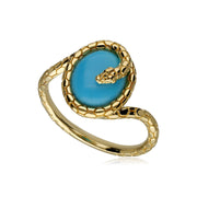 Bague ECFEW™ 'The Ruler' Serpent avec Turquoise