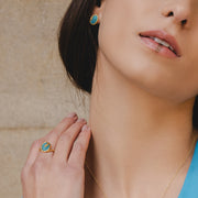 Bague ECFEW™ 'The Ruler' Serpent avec Turquoise